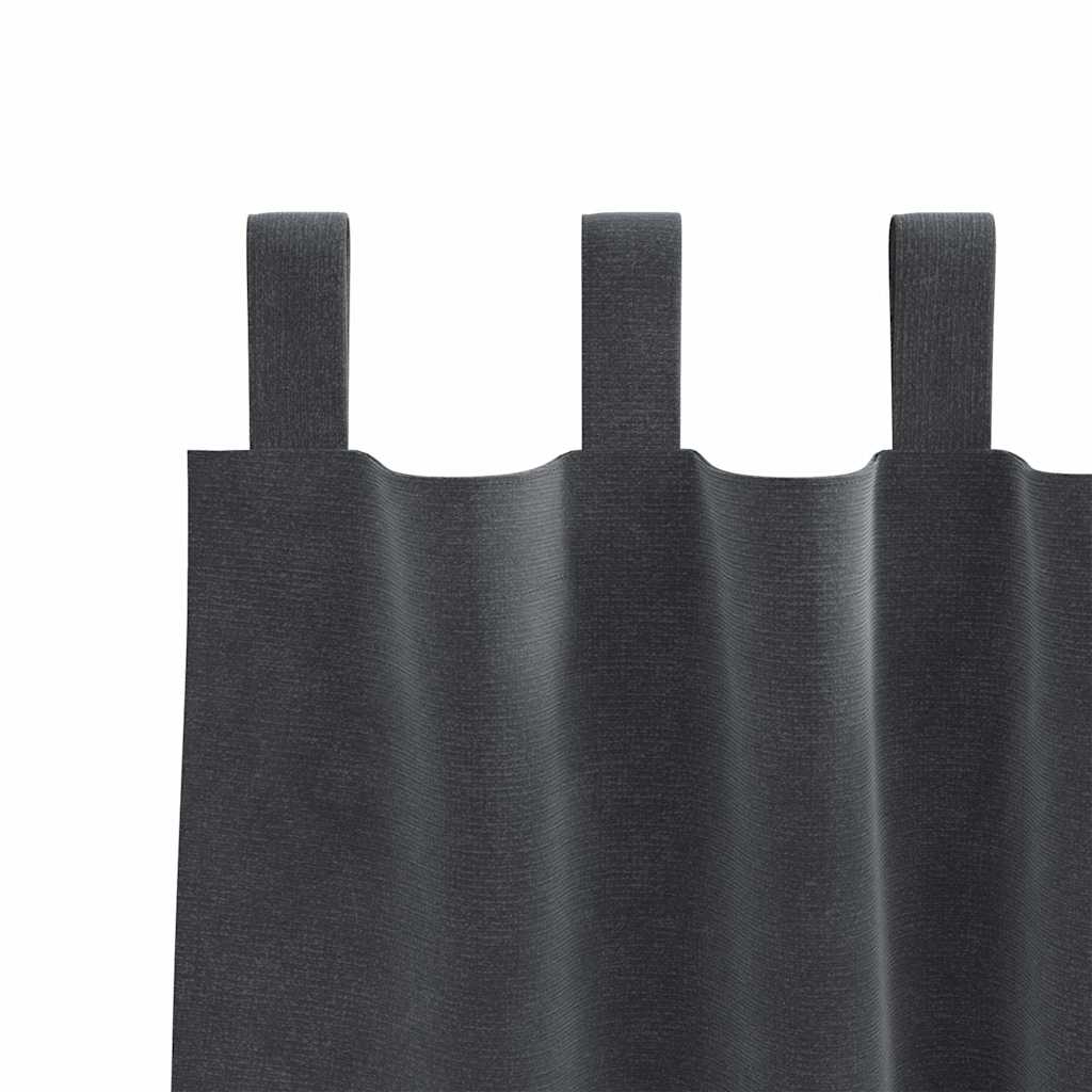 Tende 2 pz Grigio Chiaro 140 x 225 cm Velluto