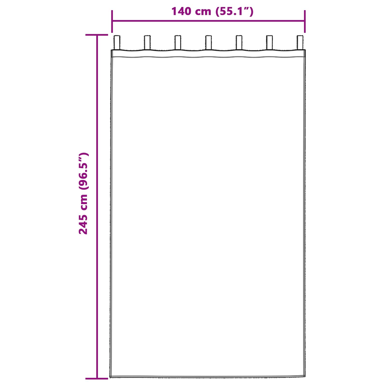 Tende 2 pz Grigio Chiaro 140 x 245 cm Velluto