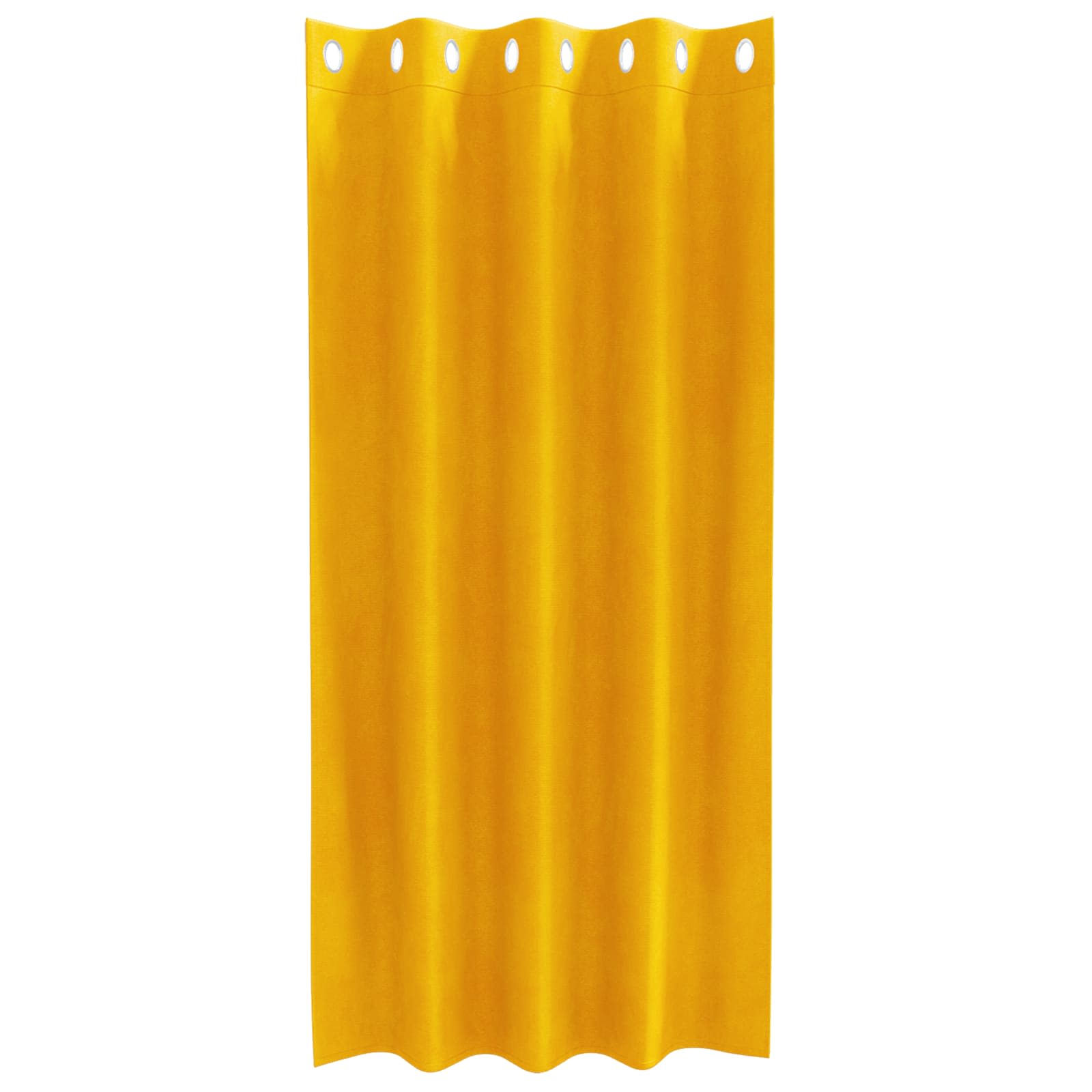 Tende 2 pz Giallo Senape 140 x 175 cm Velluto