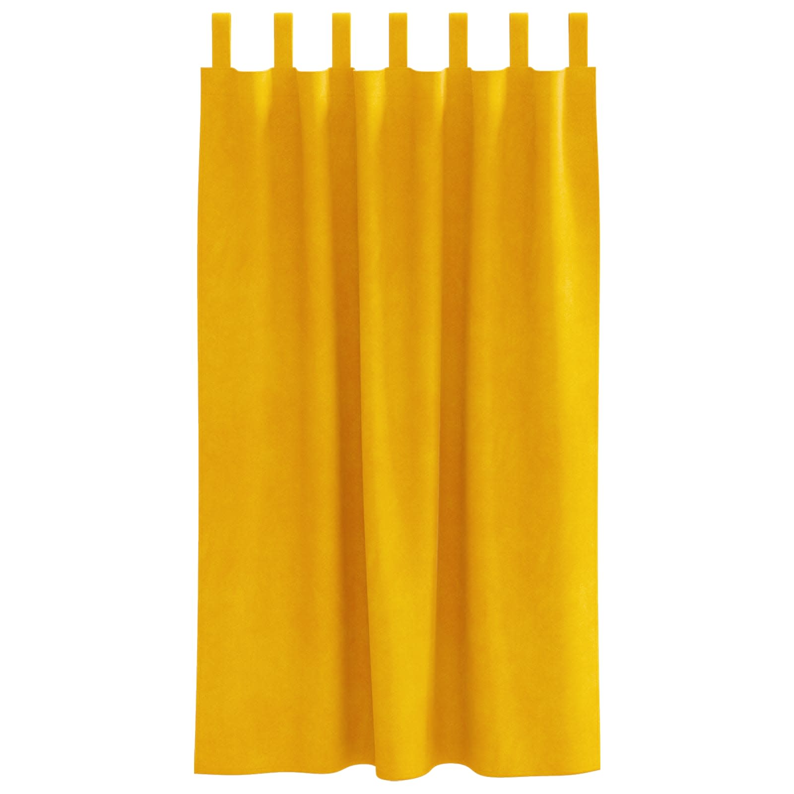 Tende 2 pz Giallo Senape 140 x 175 cm Velluto