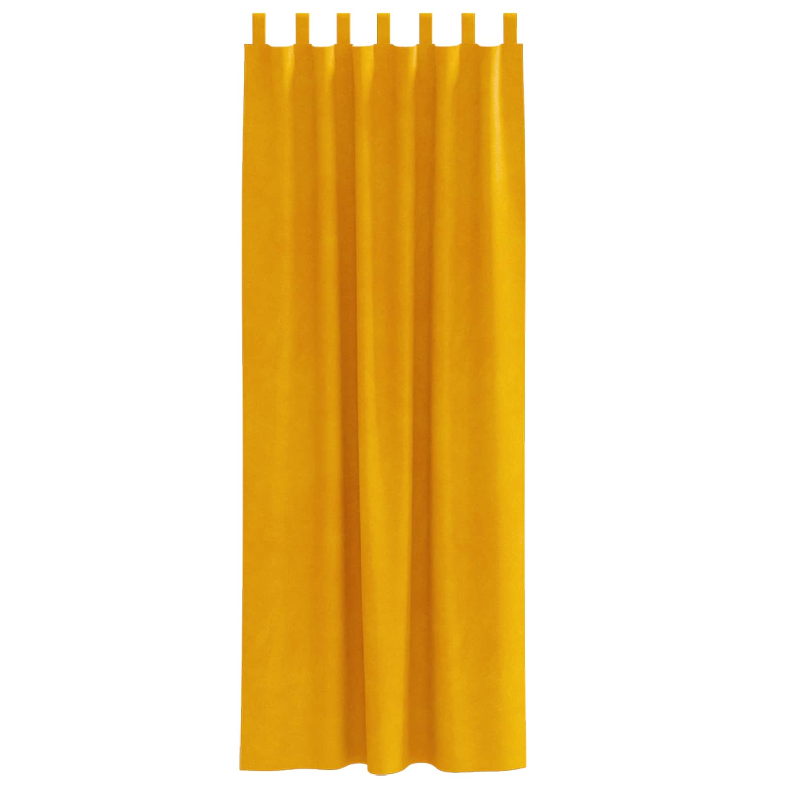 Tende 2 pz Giallo Senape 140 x 225 cm Velluto