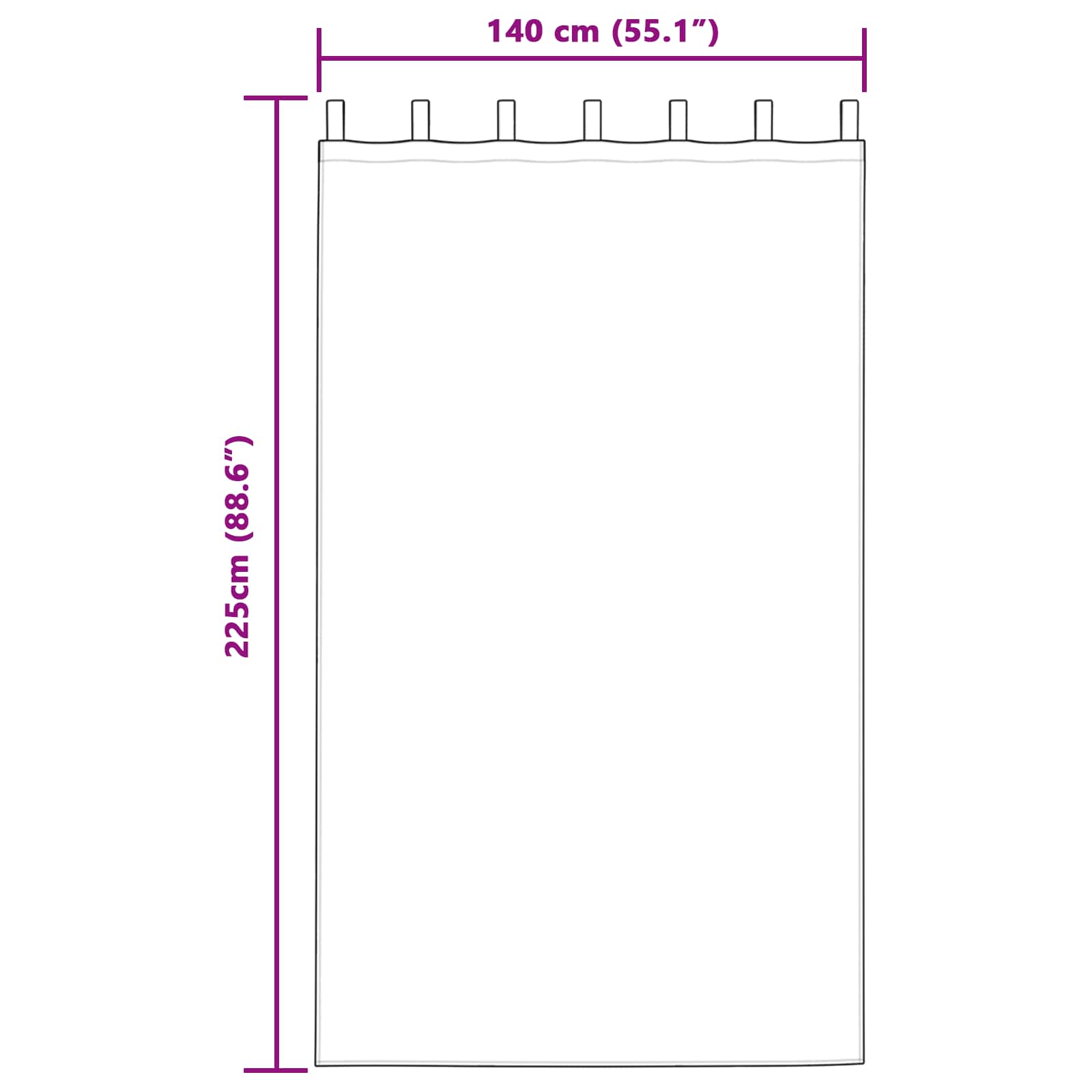 Tende 2 pz Giallo Senape 140 x 225 cm Velluto