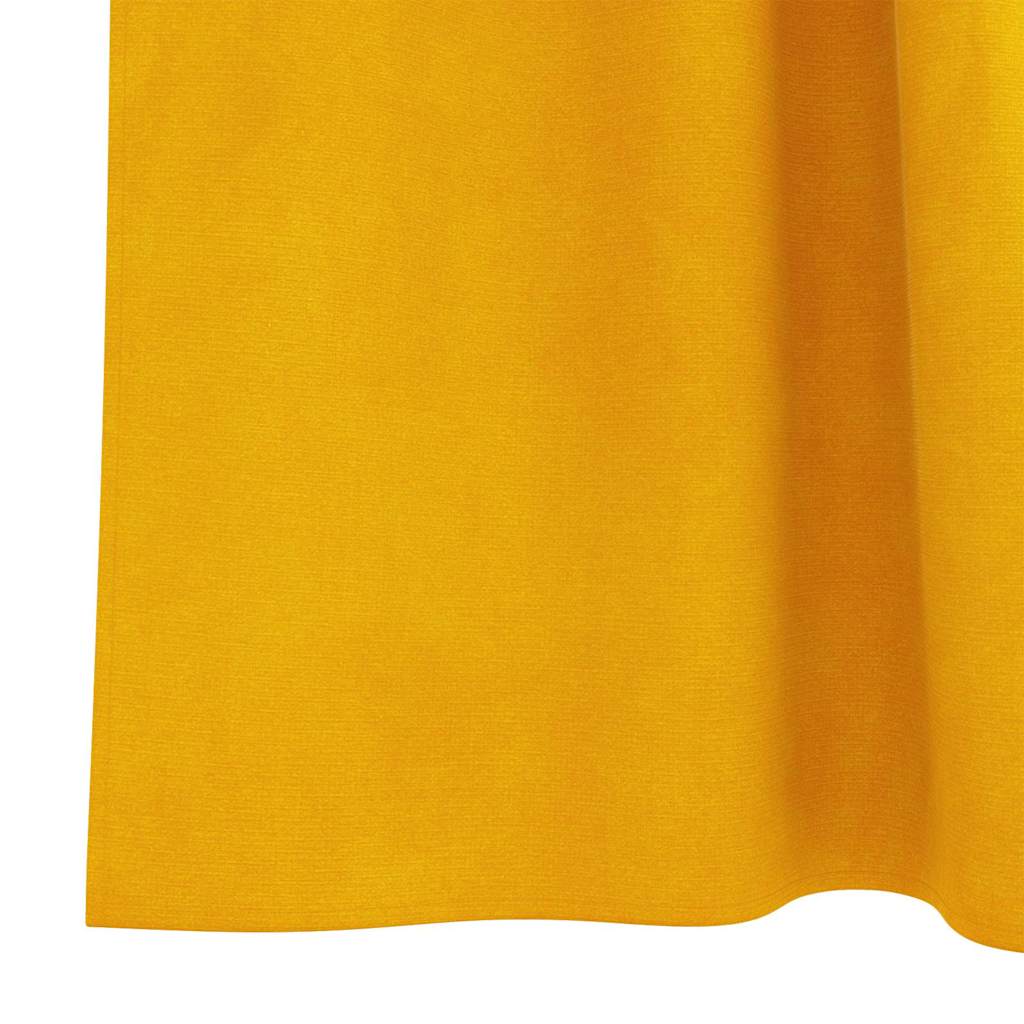 Tende 2 pz Giallo Senape 140 x 260 cm Velluto