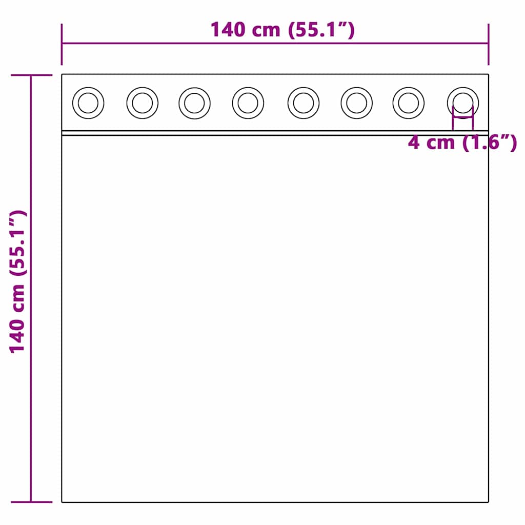 Tende 2 pz Grigio Chiaro 140 x 140 cm Velluto