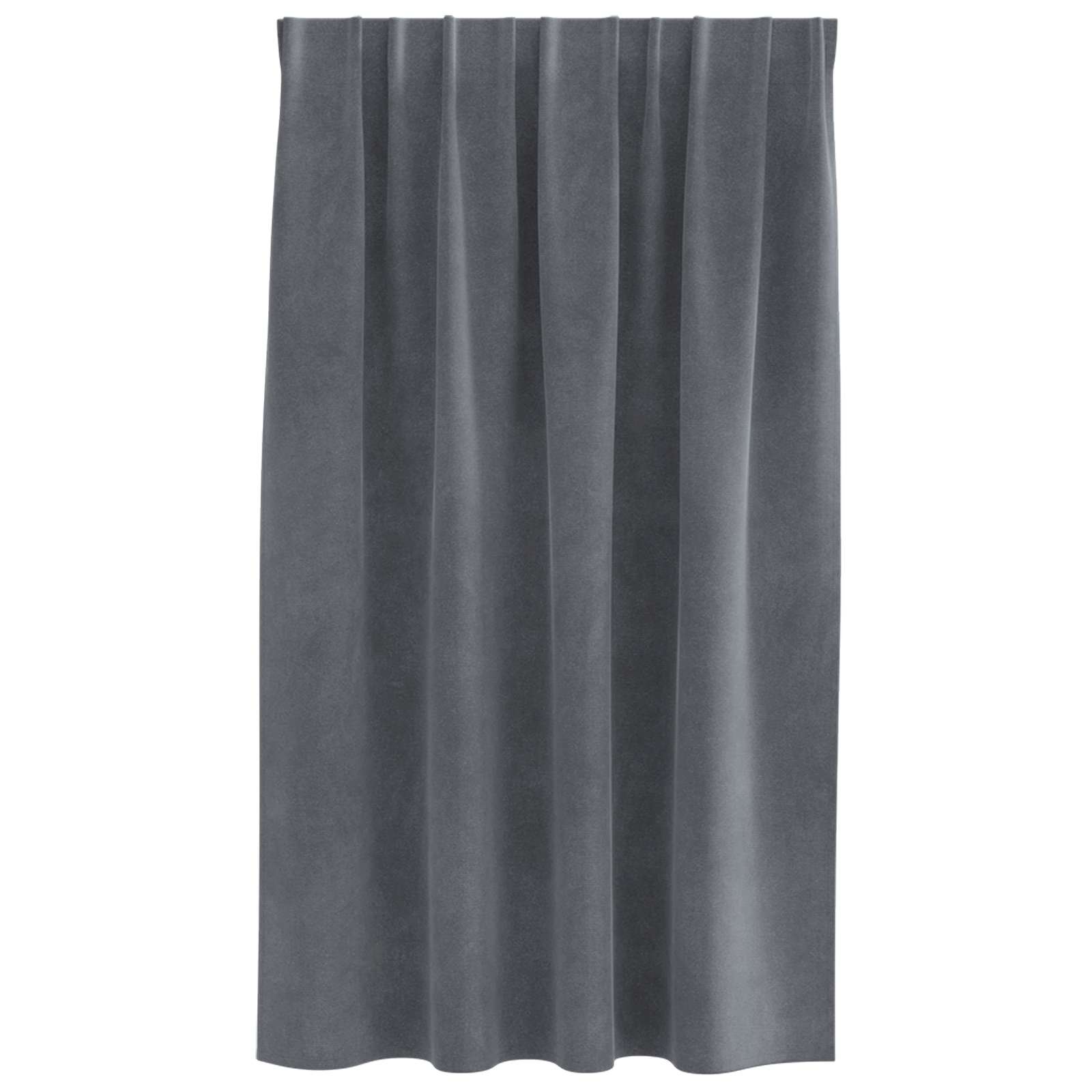 Tende 2 pz Grigio Chiaro 140 x 140 cm Velluto