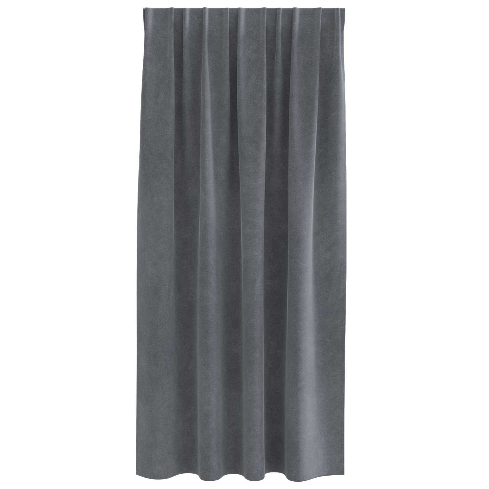 Tende 2 pz Grigio Chiaro 140 x 175 cm Velluto