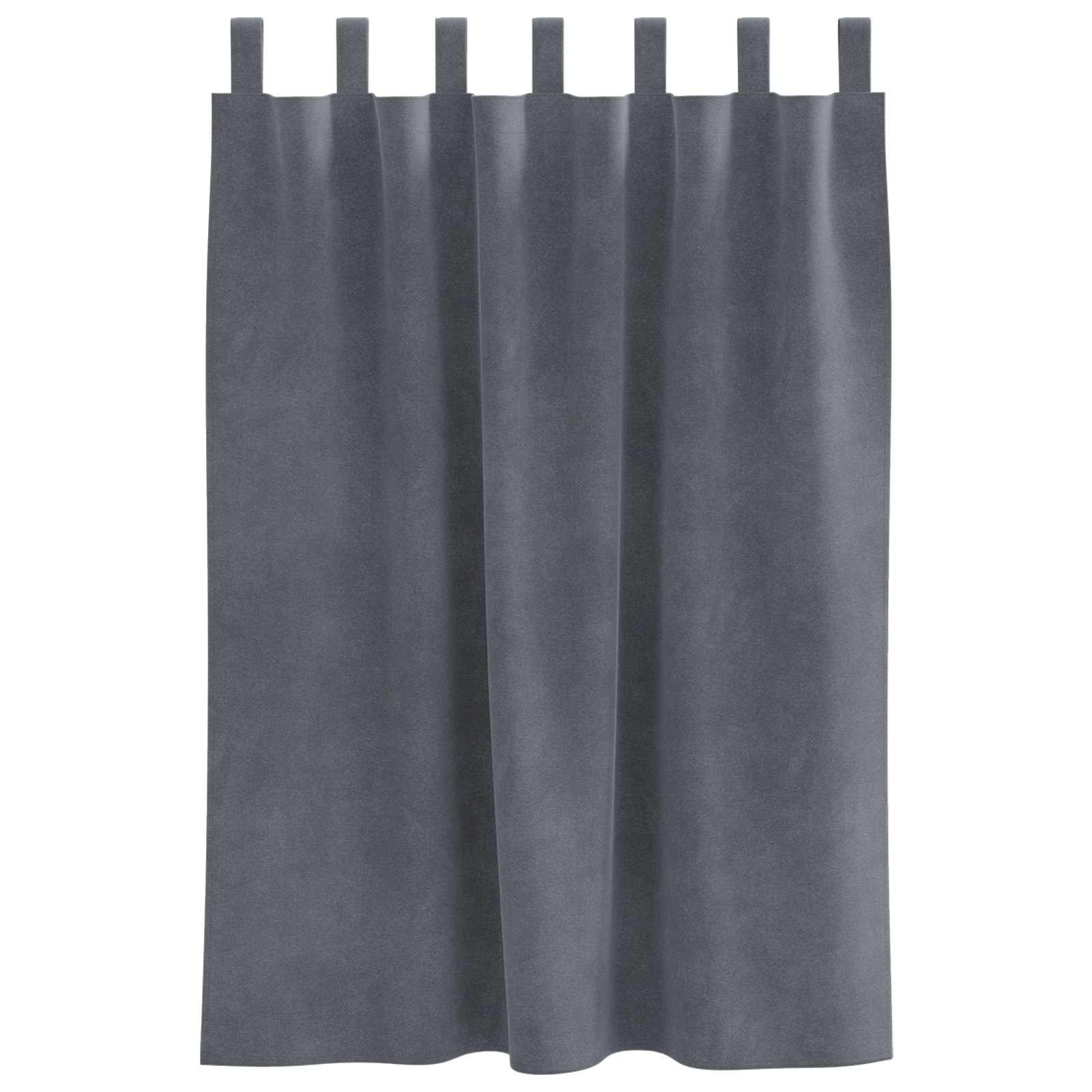 Tende 2 pz Grigio Chiaro 140 x 140 cm Velluto