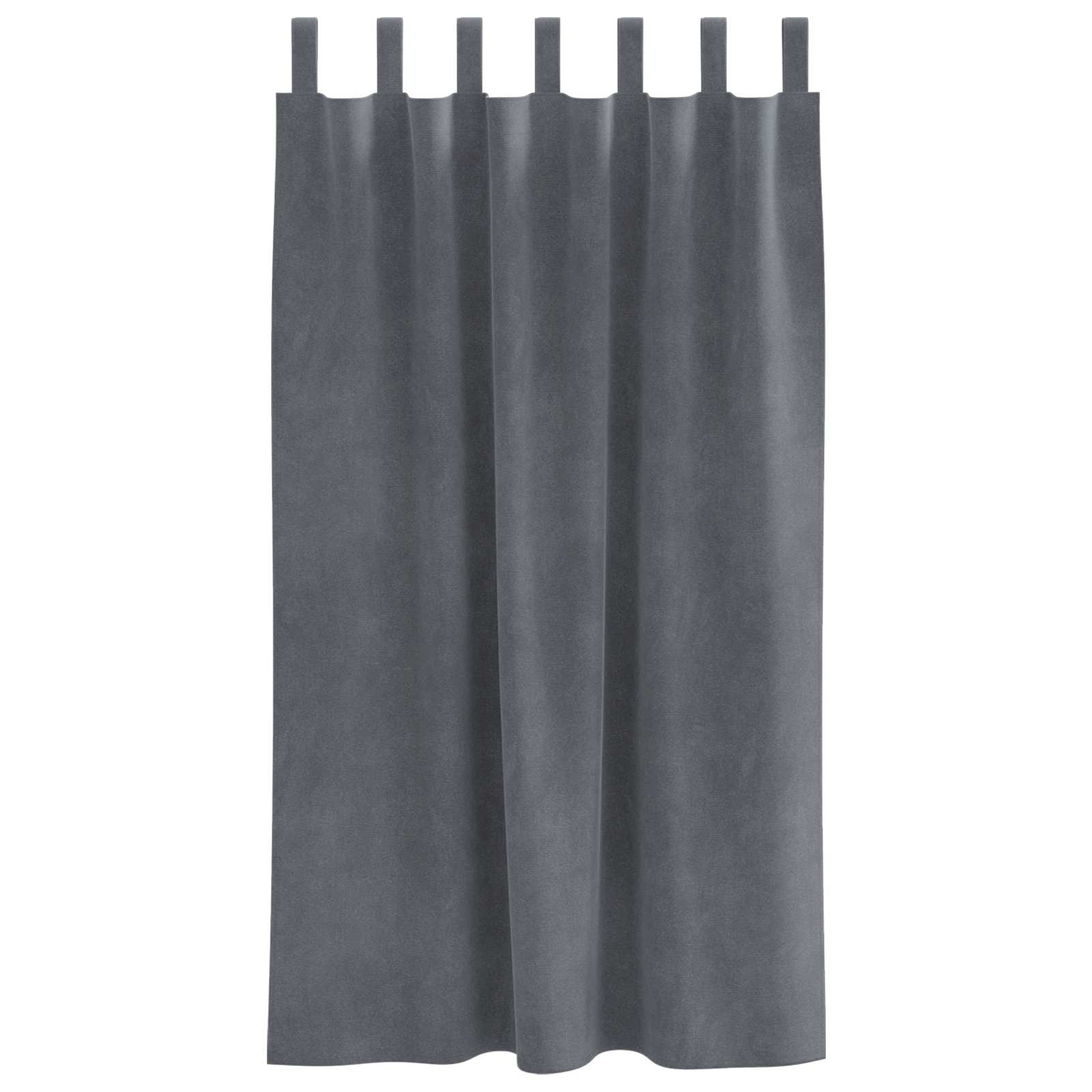 Tende 2 pz Grigio Chiaro 140 x 175 cm Velluto