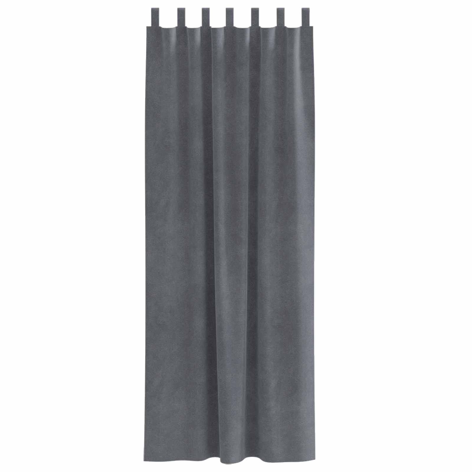 Tende 2 pz Grigio Chiaro 140 x 225 cm Velluto