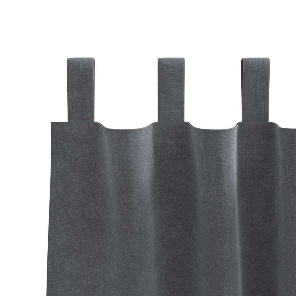 Tende 2 pz Grigio Chiaro 140 x 245 cm Velluto