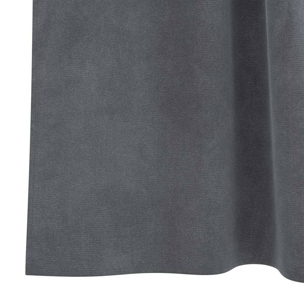 Tende 2 pz Grigio Chiaro 140 x 245 cm Velluto