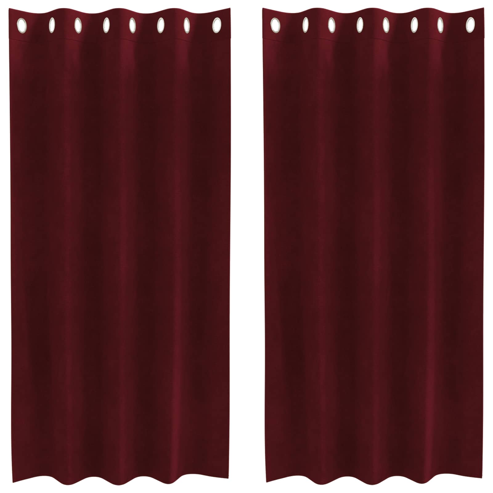 Tende 2 pz Rosso Vino 140 x 175 cm Velluto