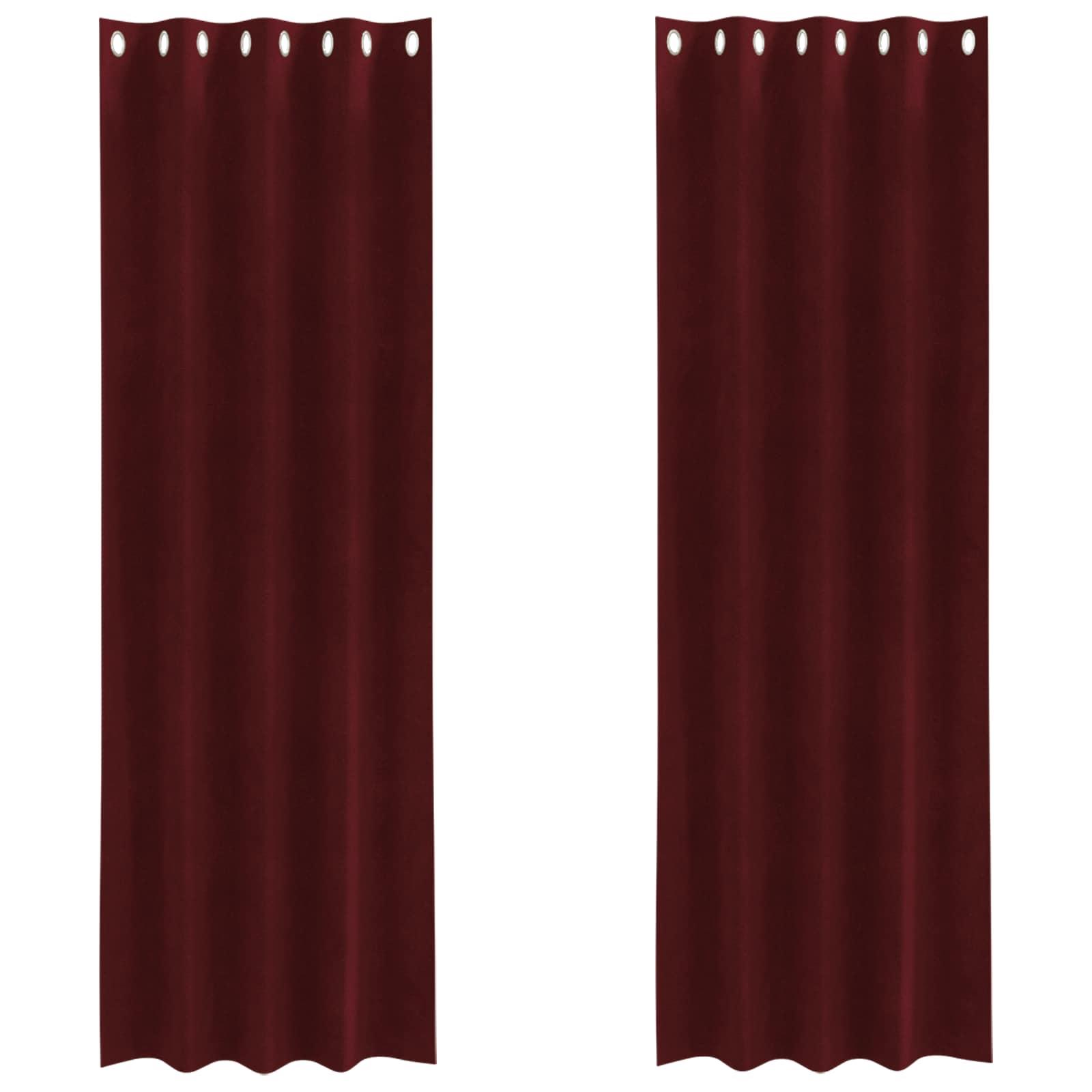 Tende 2 pz Rosso Vino 140 x 245 cm Velluto