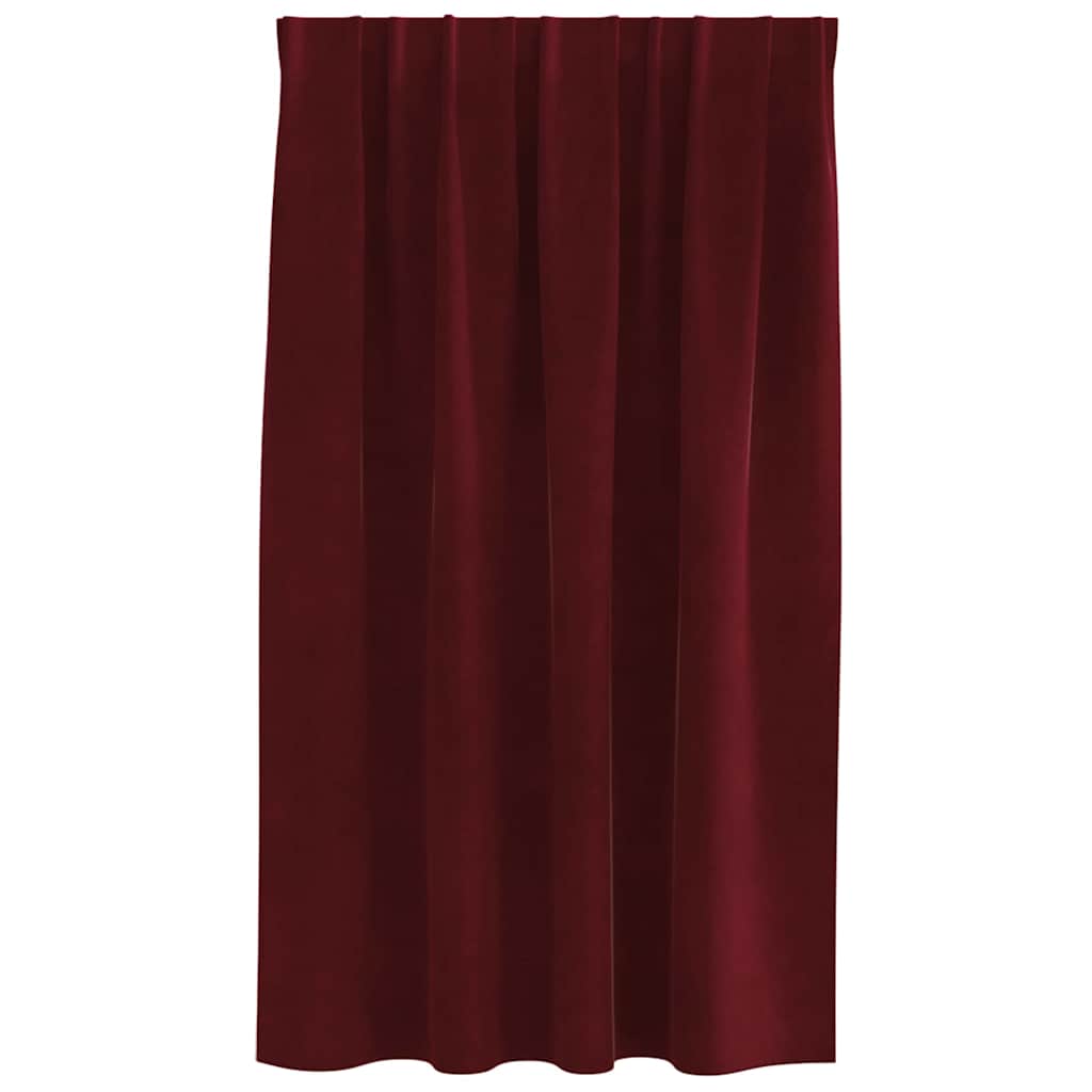Tende 2 pz Rosso Vino 140 x 140 cm Velluto