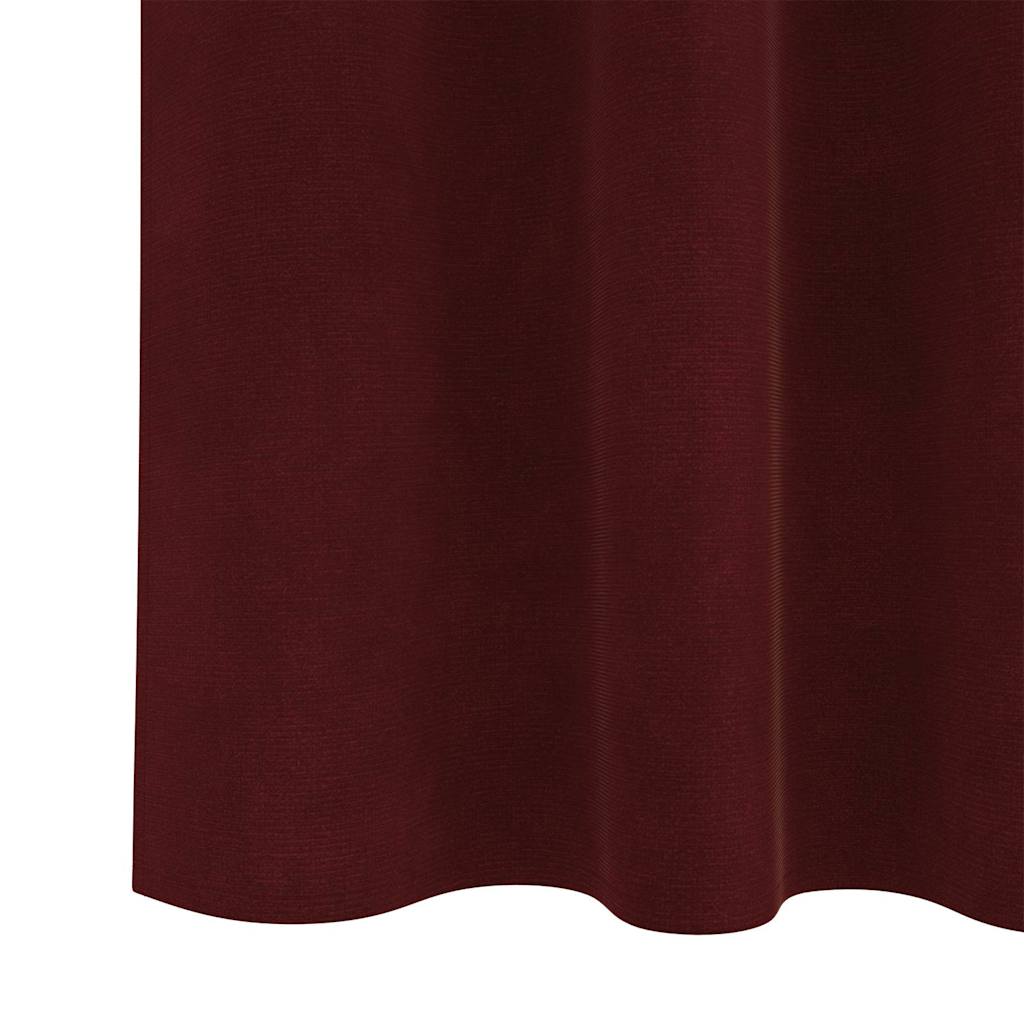 Tende 2 pz Rosso Vino 140 x 225 cm Velluto