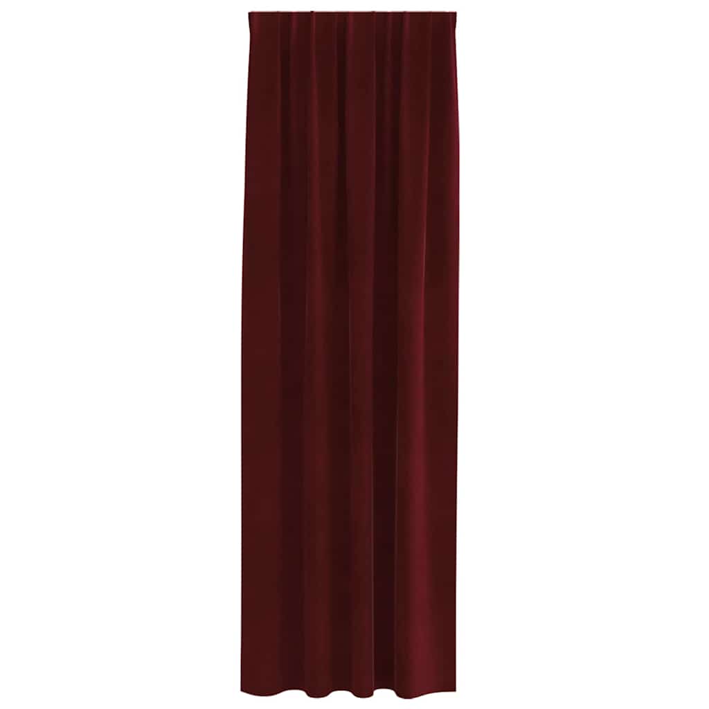 Tende 2 pz Rosso Vino 140 x 260 cm Velluto
