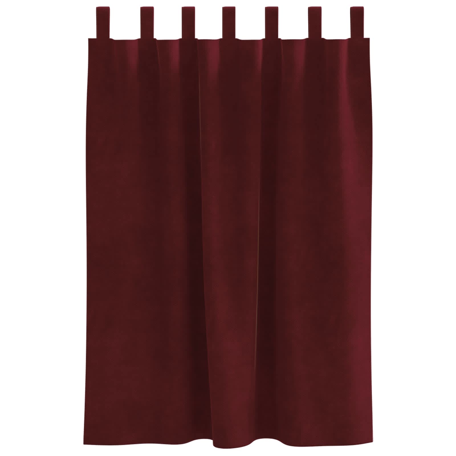 Tende 2 pz Rosso Vino 140 x 140 cm Velluto