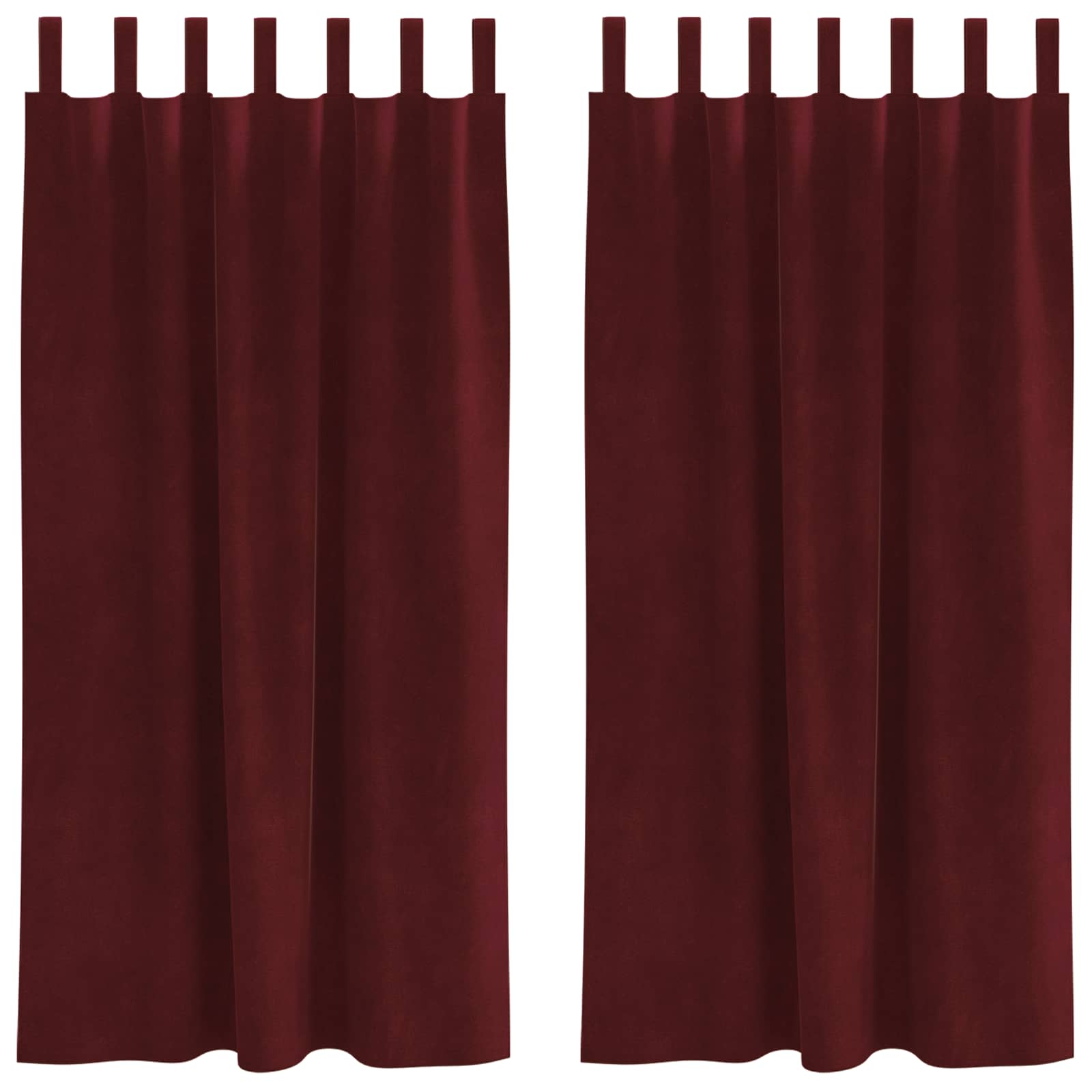 Tende 2 pz Rosso Vino 140 x 175 cm Velluto