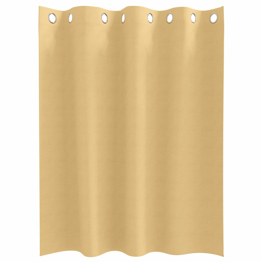 Tende Blackout con Anelli 2 pz Beige 140 x 140 cm Poliestere