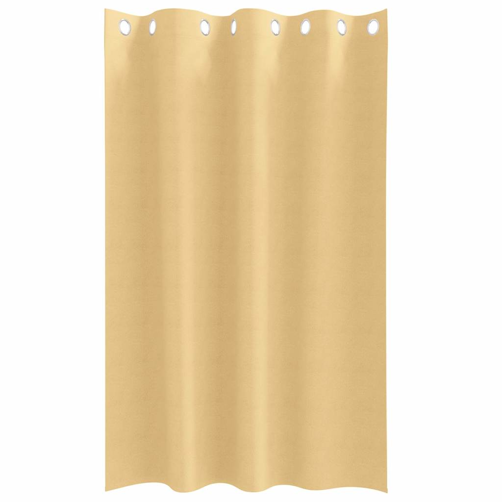 Tende Blackout con Anelli 2 pz Beige 175 x 140 cm Poliestere