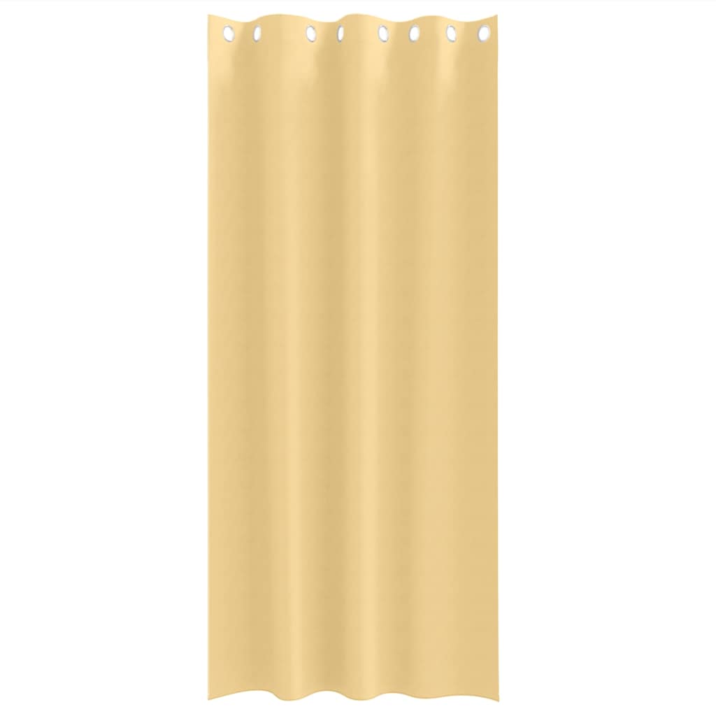 Tende Blackout con Anelli 2 pz Beige 245 x 140 cm Poliestere