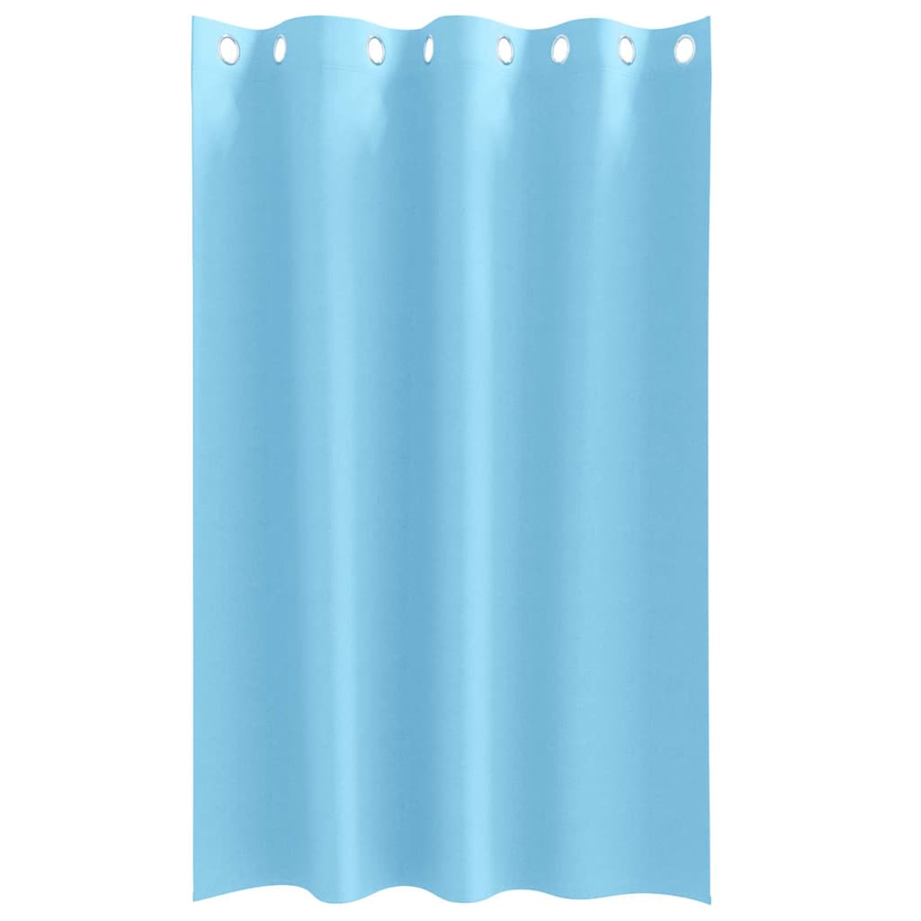 Tende Blackout con Anelli 2 pz Azzurro 175 x 140 cm Poliestere