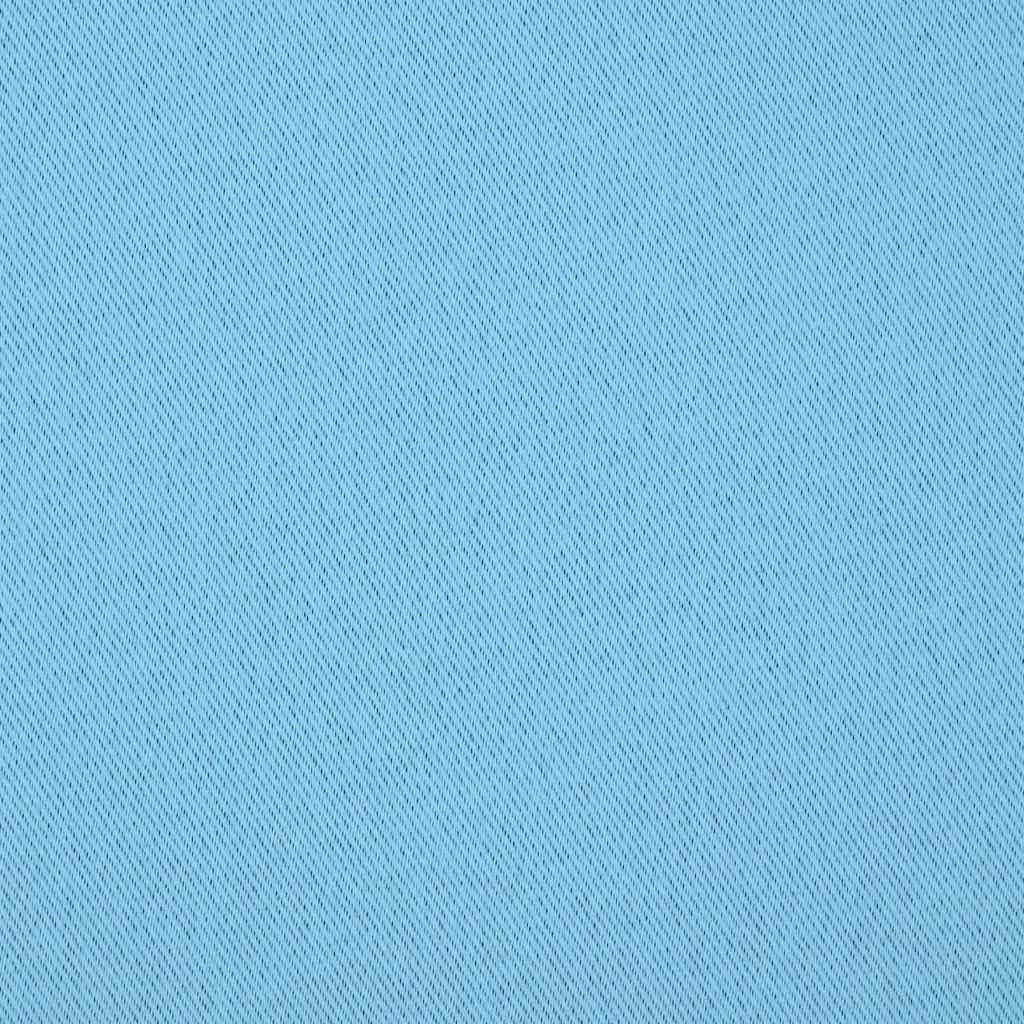 Tende Blackout con Anelli 2 pz Azzurro 245 x 140 cm Poliestere