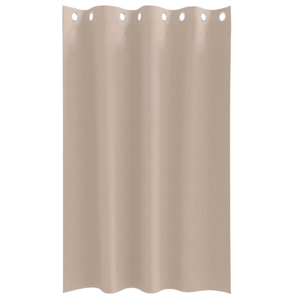 Tende Blackout con Anelli 2 pz Tortora 175 x 140 cm Poliestere
