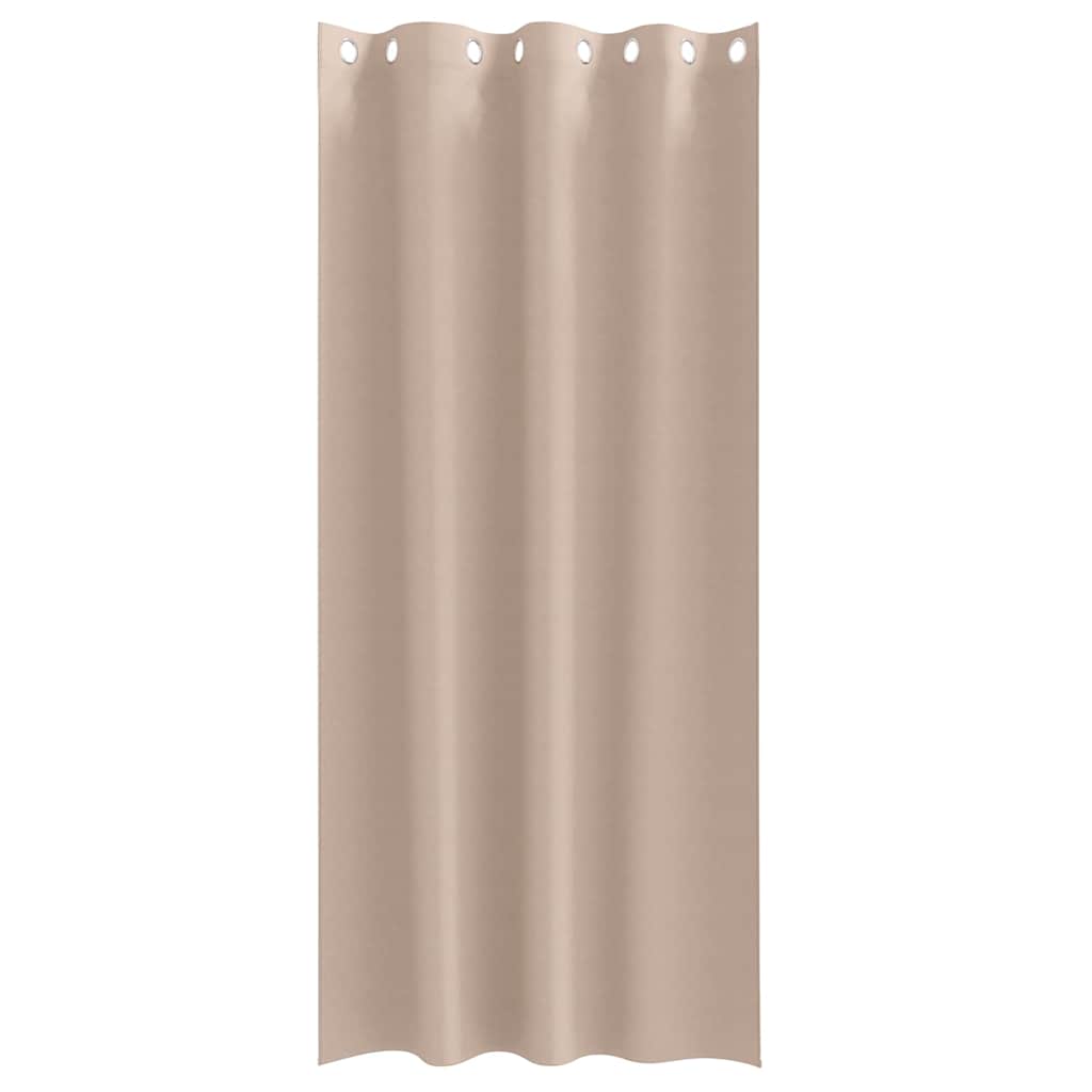 Tende Blackout con Anelli 2 pz Tortora 225 x 140 cm Poliestere