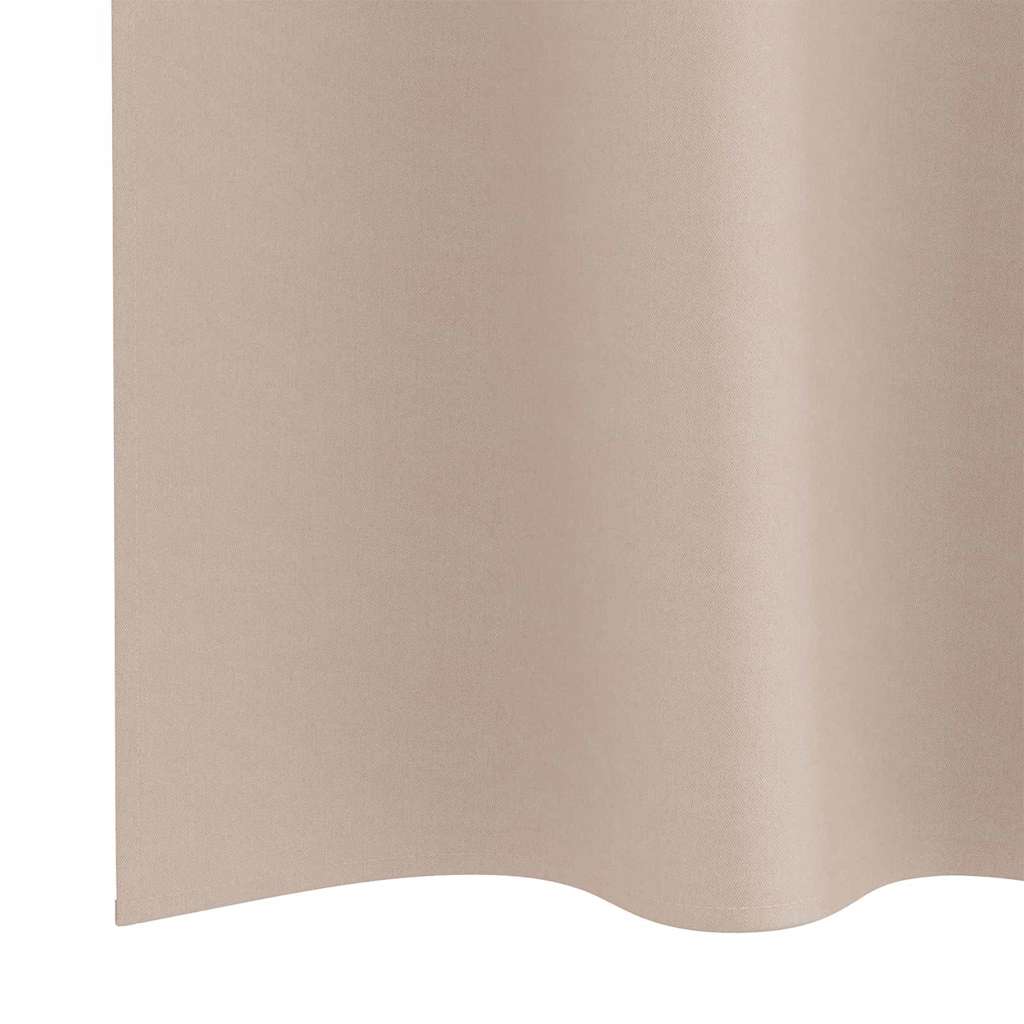 Tende Blackout con Anelli 2 pz Tortora 245 x 140 cm Poliestere