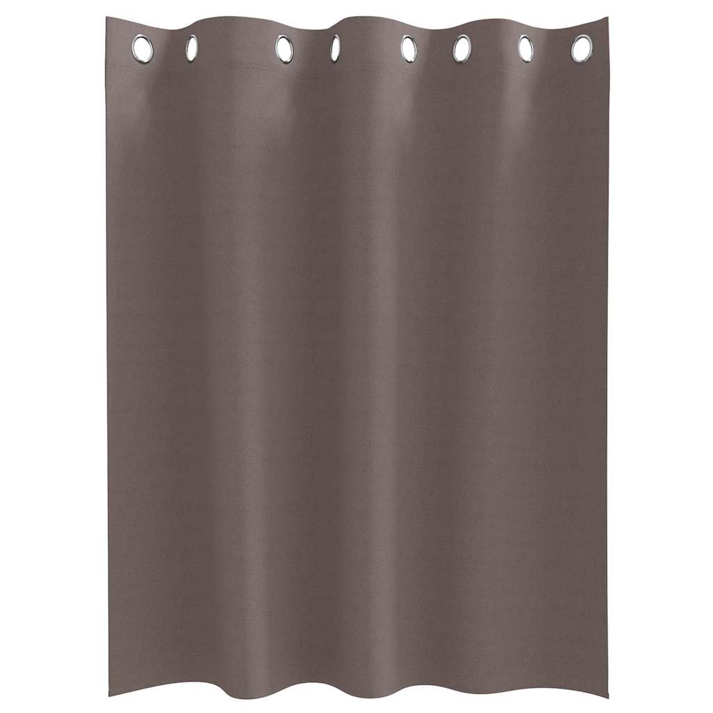 Tende Blackout con Anelli 2 pz Marrone Scuro 140 x 140 cm