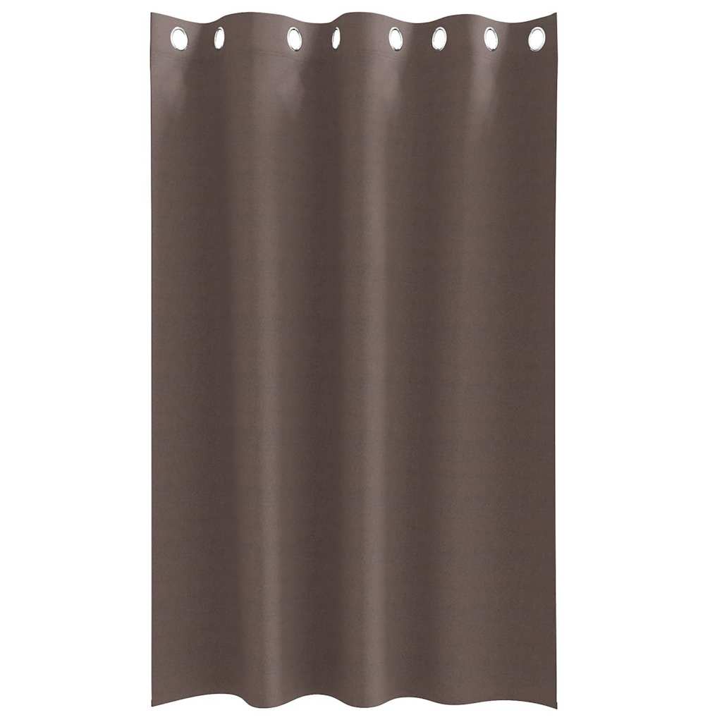 Tende Blackout con Anelli 2 pz Marrone Scuro 175 x 140 cm