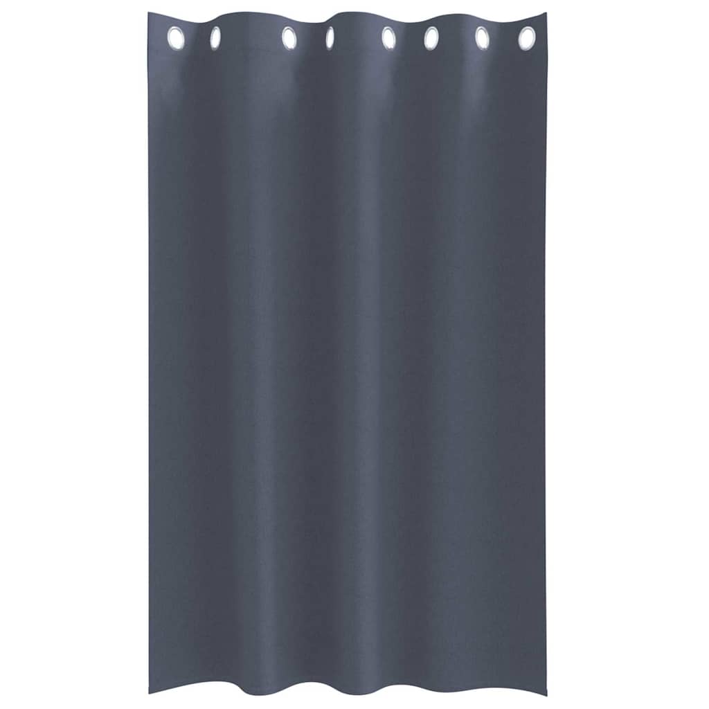 Tende Blackout con Anelli 2 pz Antracite 175 x 140 cm