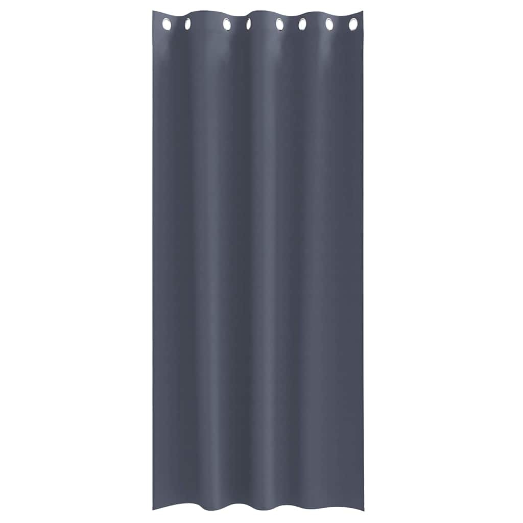 Tende Blackout con Anelli 2 pz Antracite 260 x 140 cm