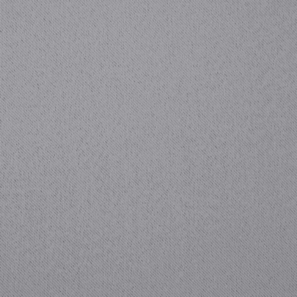 Tende Blackout con Anelli 2 pz Grigio Chiaro 225 x 140 cm