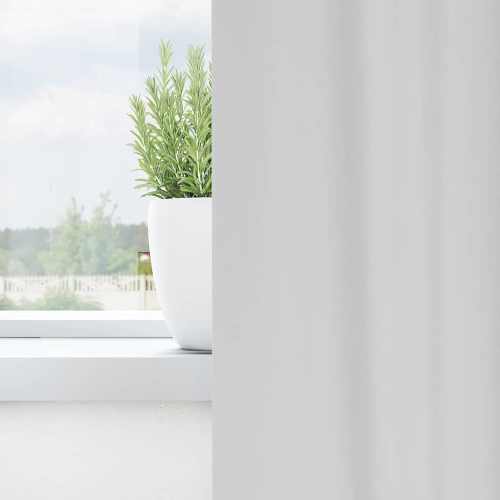 Tende Blackout con Anelli 2 pz Grigio Chiaro 260 x 140 cm