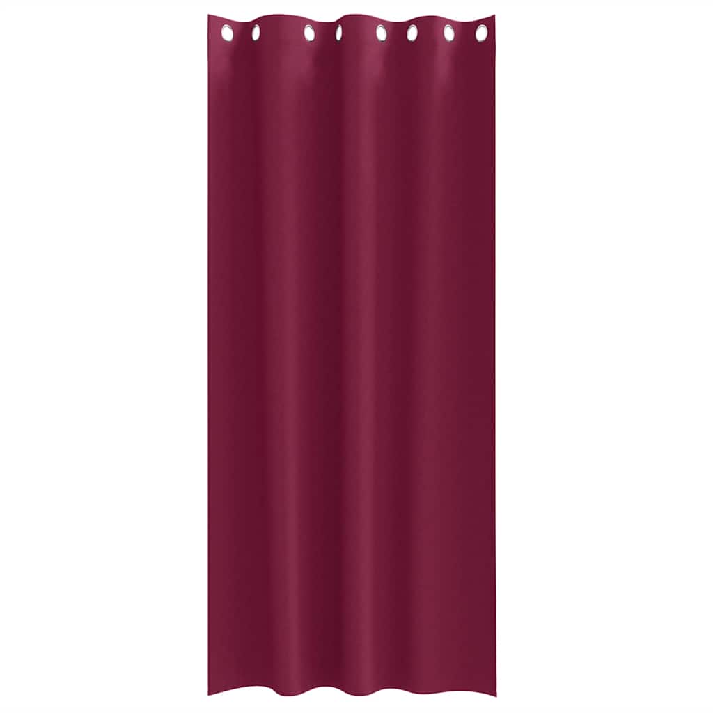 Tende Blackout con Anelli 2 pz Rosso Vino 260 x 140 cm