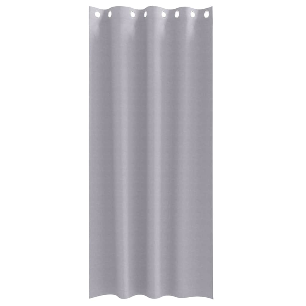 Tende Blackout con Anelli 2 pz Grigio Metallico 245 x 140 cm
