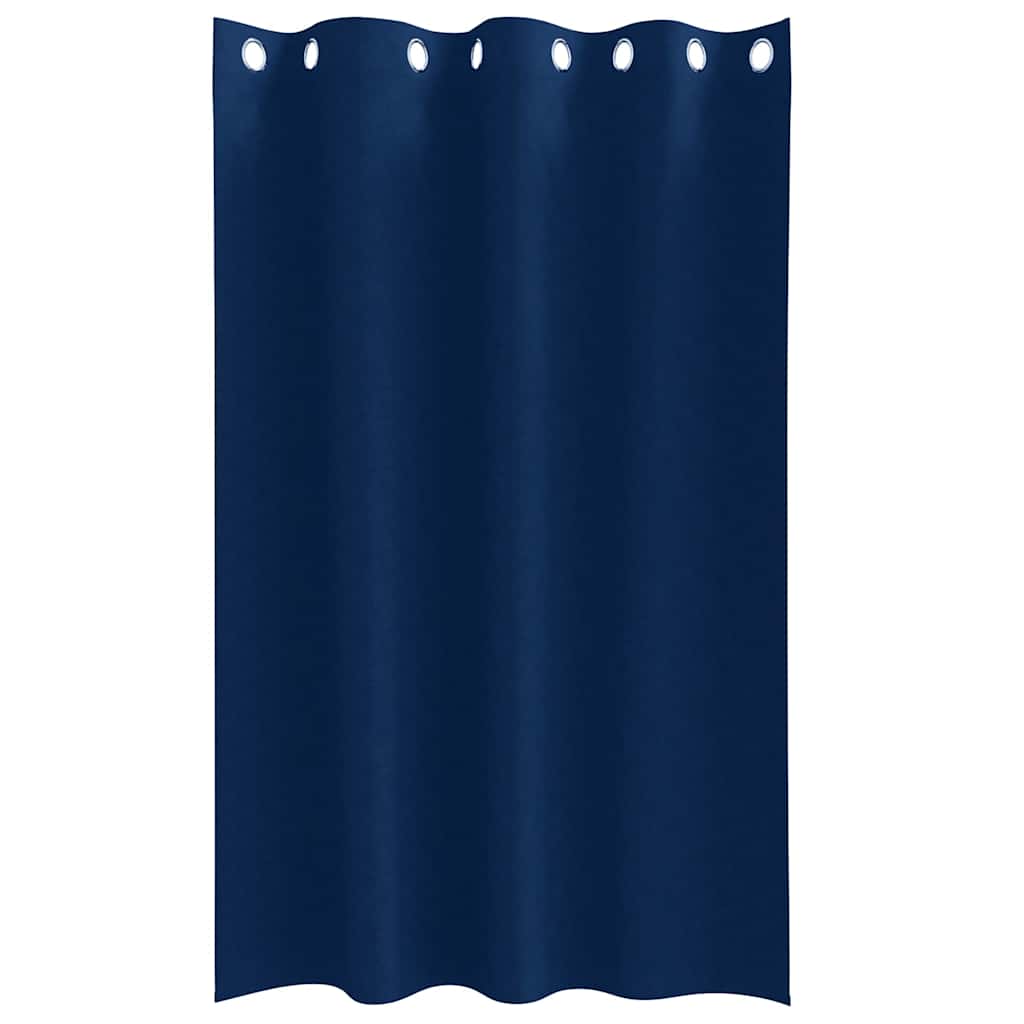 Tende Blackout con Anelli 2 pz Blu Scuro 175 x 140 cm
