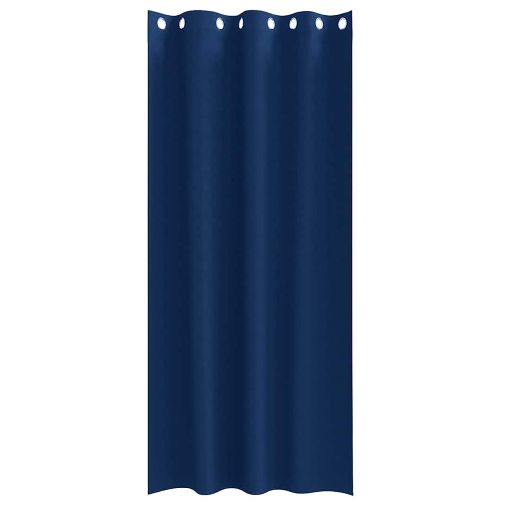 Tende Blackout con Anelli 2 pz Blu Scuro 225 x 140 cm