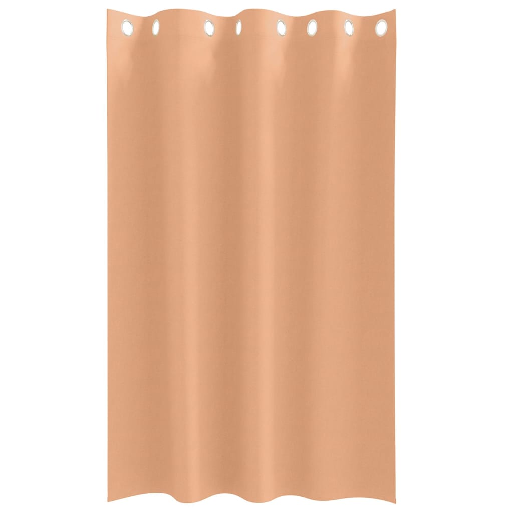Tende Blackout con Anelli 2 pz Marrone Chiaro 175 x 140 cm