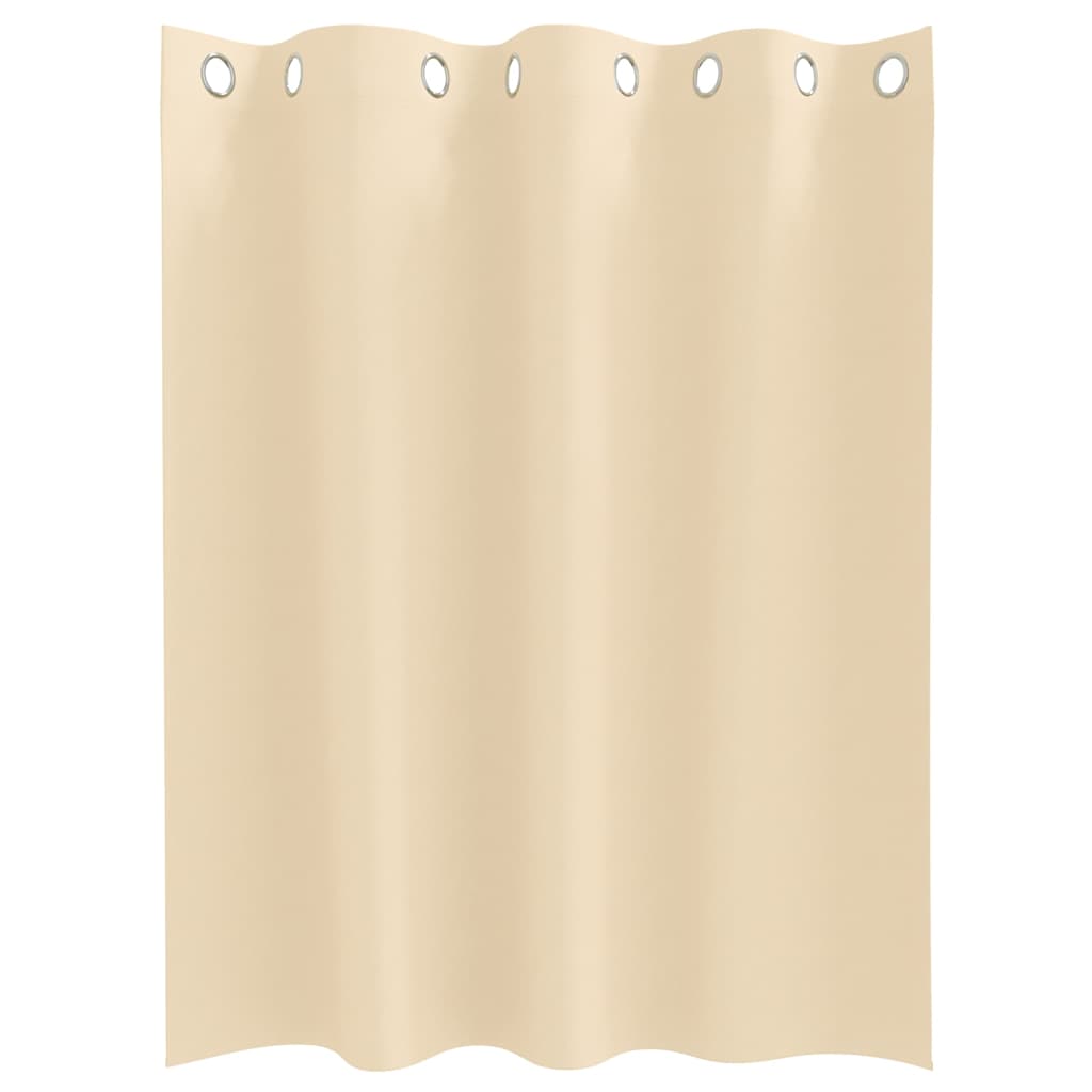 Tende Blackout con Anelli 2 pz Crema 140 x 140 cm Poliestere