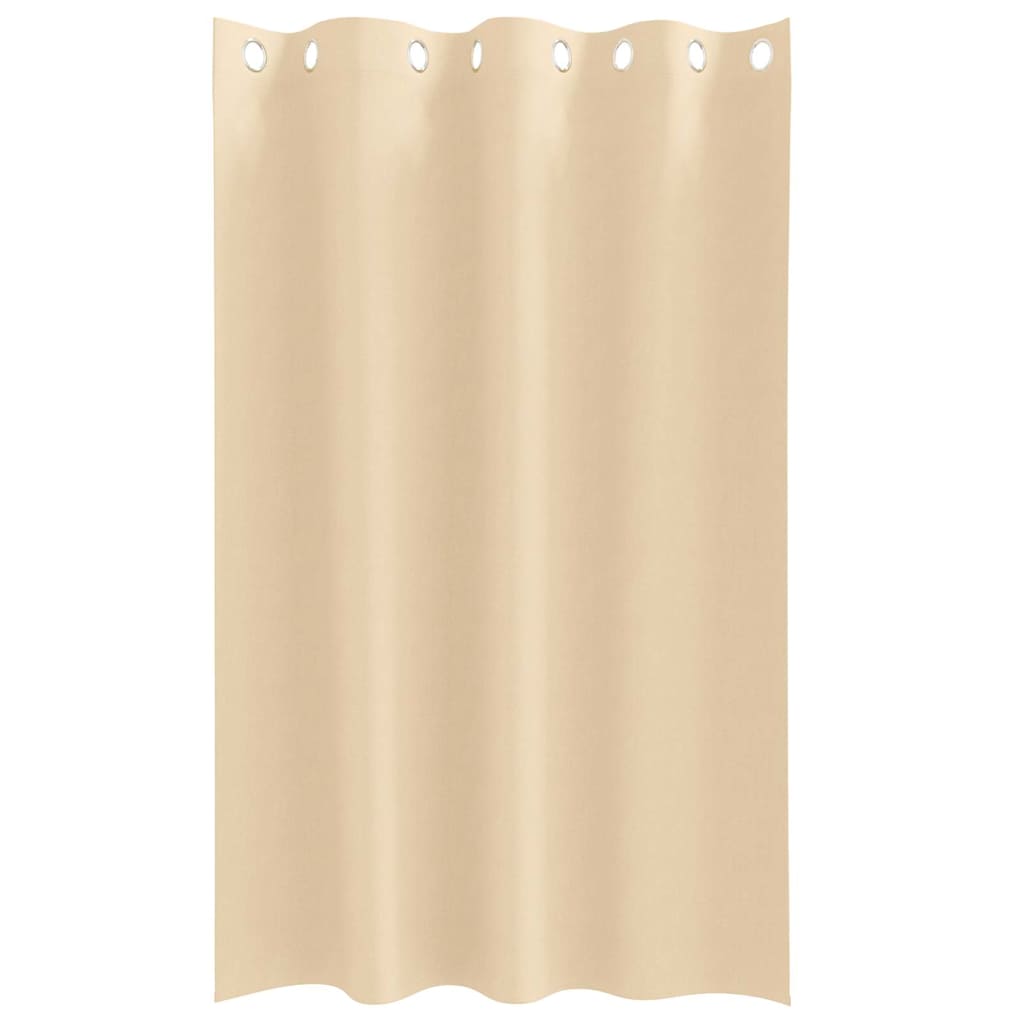 Tende Blackout con Anelli 2 pz Crema 175 x 140 cm Poliestere