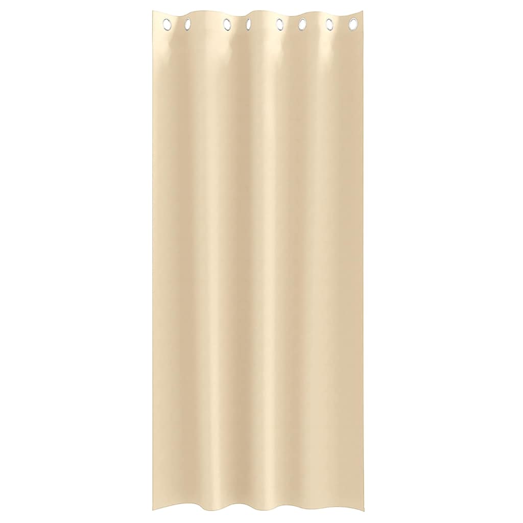 Tende Blackout con Anelli 2 pz Crema 245 x 140 cm Poliestere