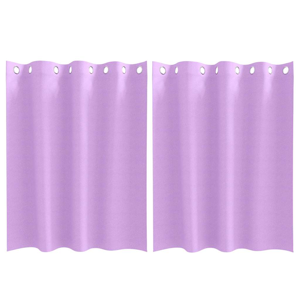 Tende Blackout con Anelli 2 pz Viola 140 x 140 cm Poliestere