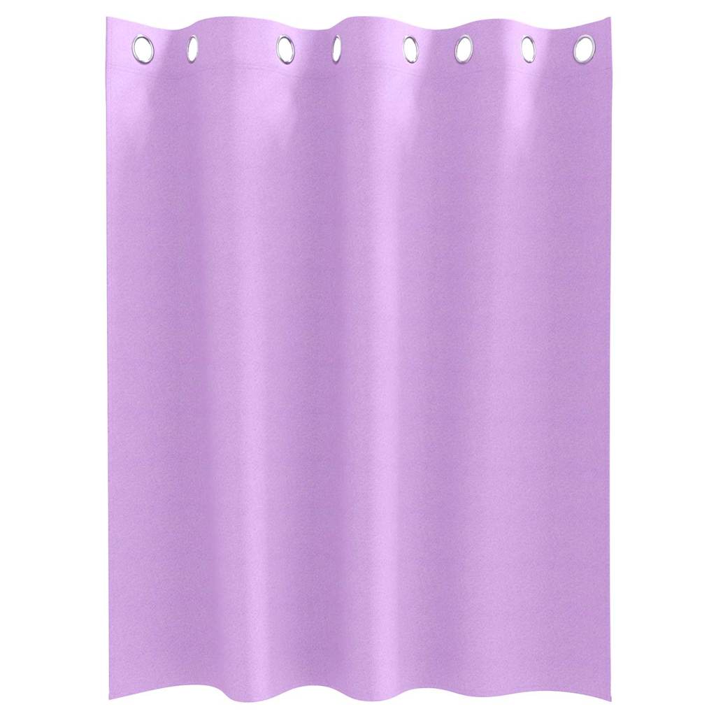 Tende Blackout con Anelli 2 pz Viola 140 x 140 cm Poliestere