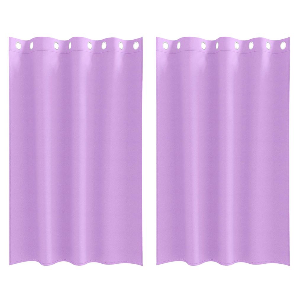 Tende Blackout con Anelli 2 pz Viola 175 x 140 cm Poliestere