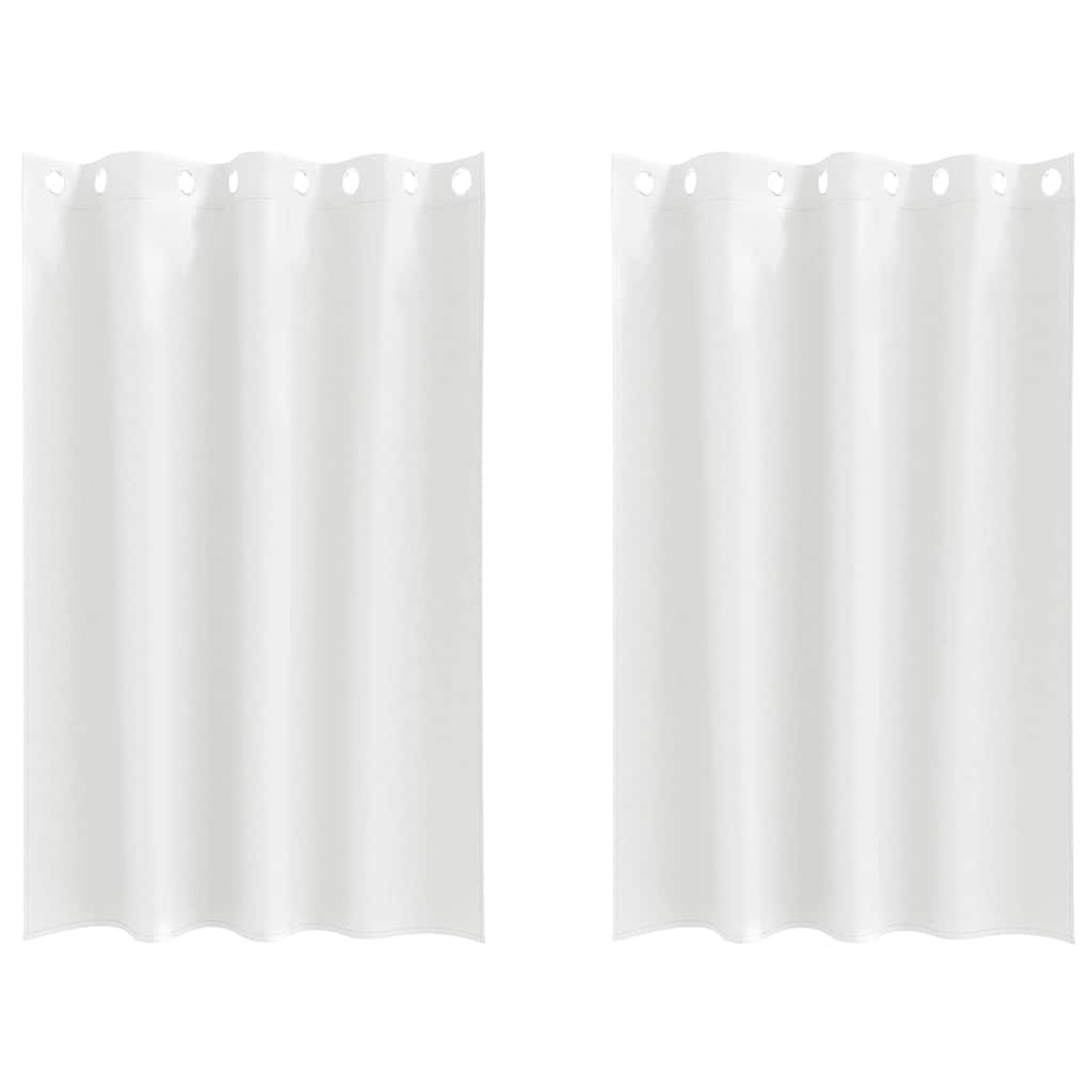 Tende Blackout con Anelli 2 pz Bianco Puro 175 x 140 cm
