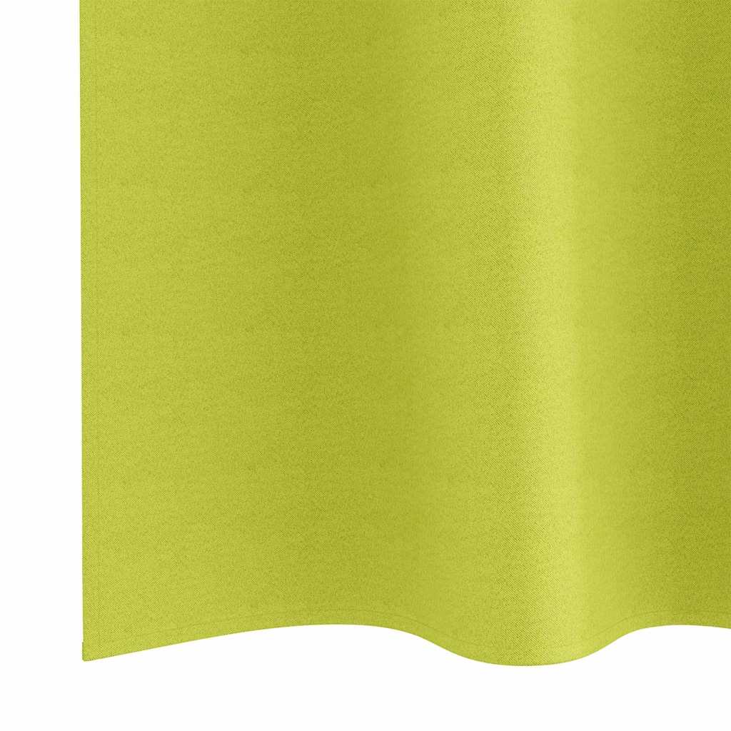 Tende Blackout con Anelli 2 pz Verde 245 x 140 cm Poliestere