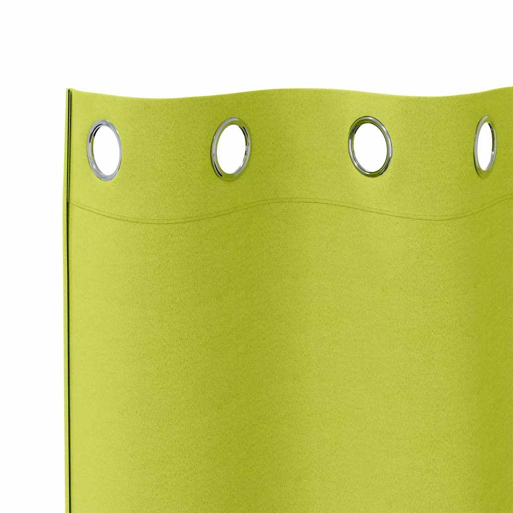 Tende Blackout con Anelli 2 pz Verde 260 x 140 cm Poliestere